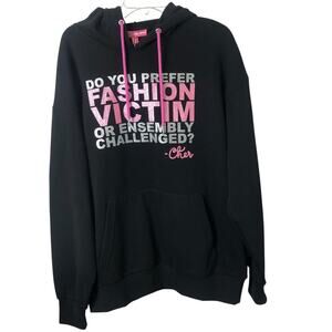 Dolls Kill x Clueless NWT Women's Oversized Black Fashion Victim Sweatshirt S